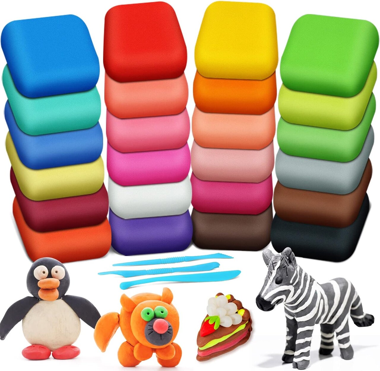 Magic Clay - Air Dry Clay 24 Colors, Modeling Clay for Kids-Age 3 4 5 6 7 8+